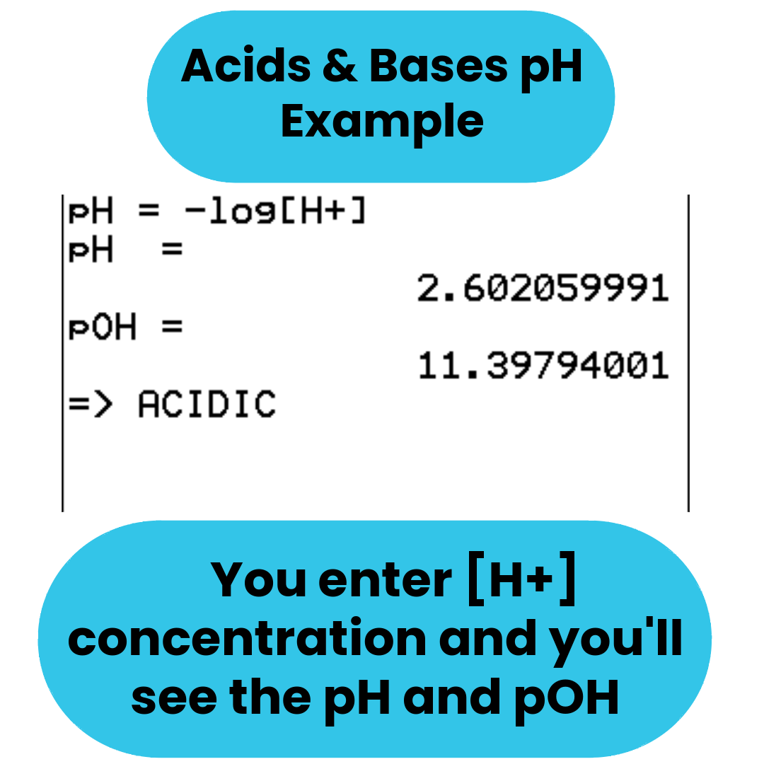 Acids & Bases Solver TI-84 Plus CE Program