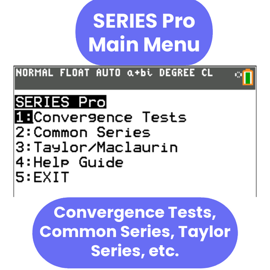 AP Calculus BC Series Pro | TI-84 Plus CE Calculator Program