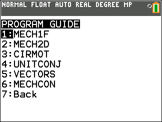 Free Physics Mechanics Help Pack for TI-84 Plus CE