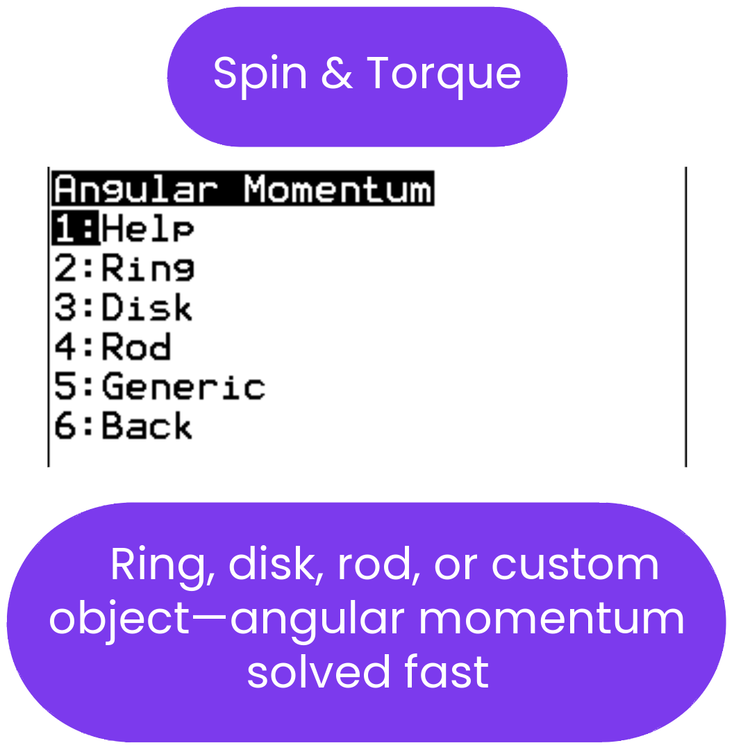 angular momentum menu