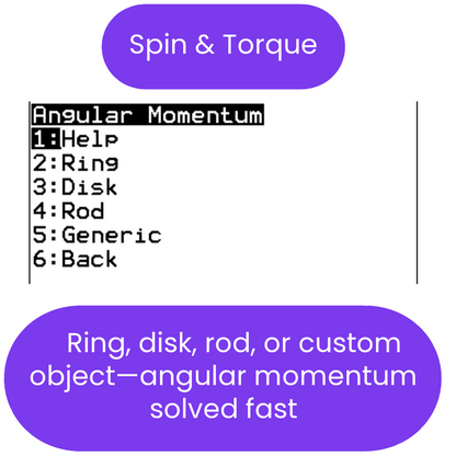 angular momentum menu