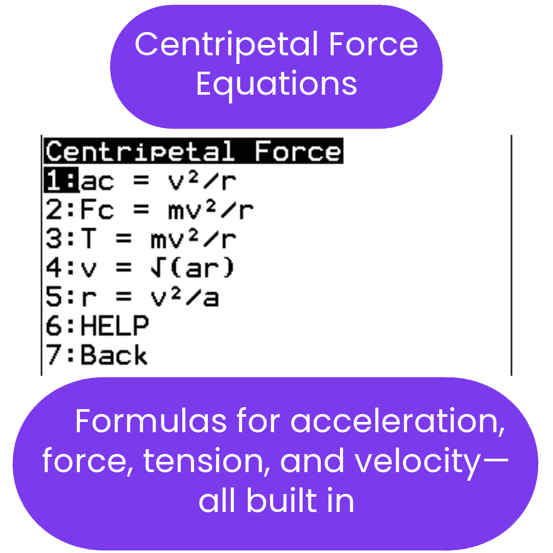 centripetal force equations
