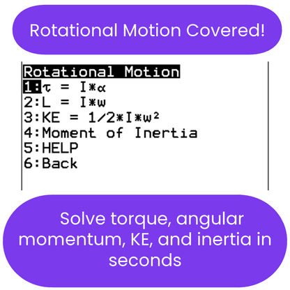 rotational motion menu
