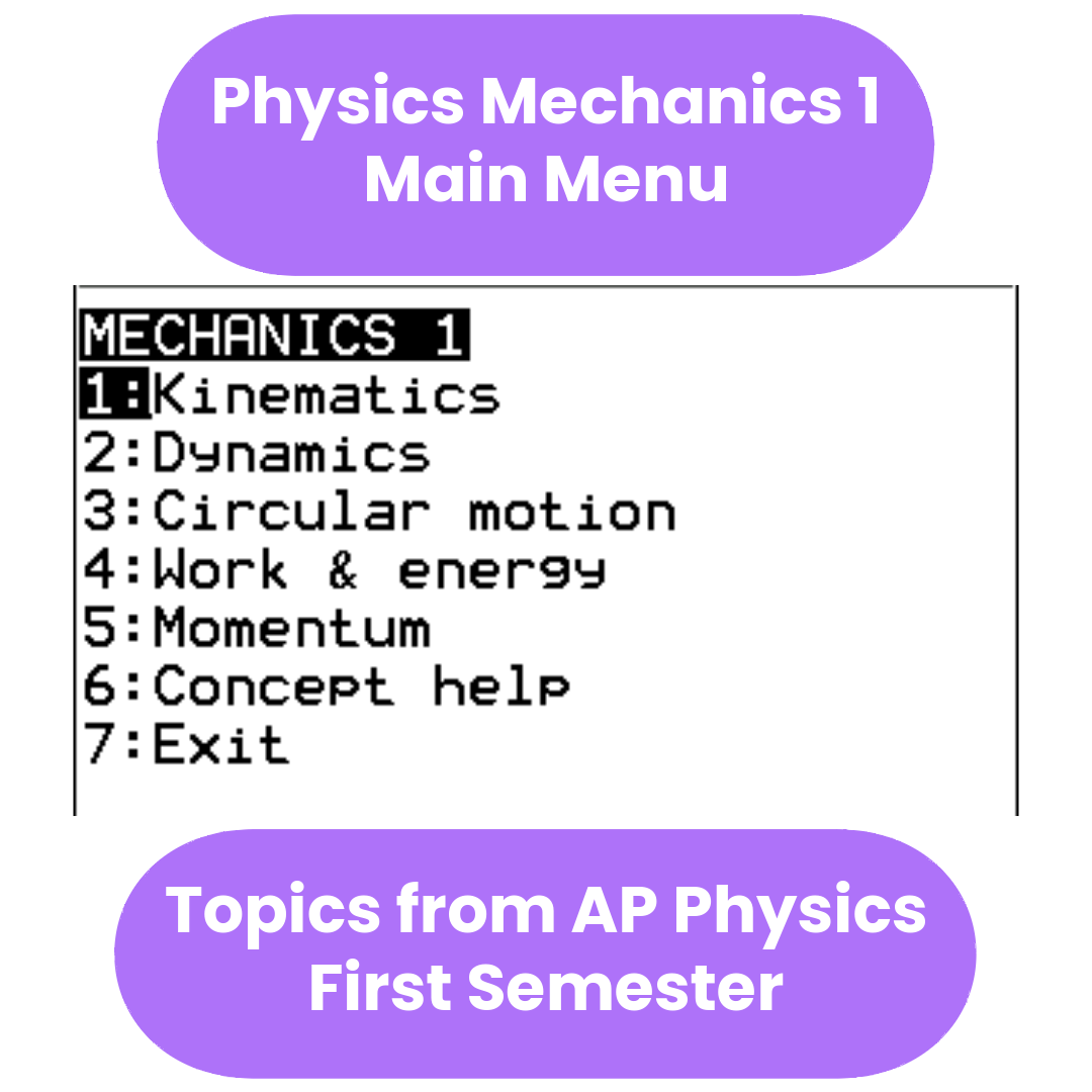 AP Physics 1 Mechanics Bundle (TI-84 Plus CE) | Units 1–8