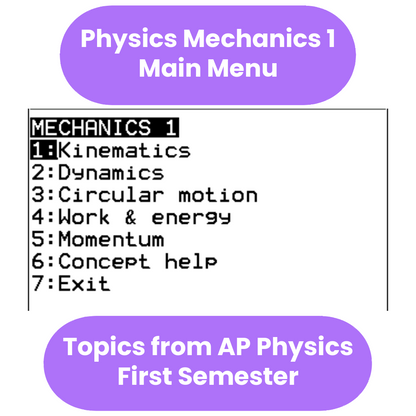 AP Physics 1 Mechanics Bundle (TI-84 Plus CE) | Units 1–8