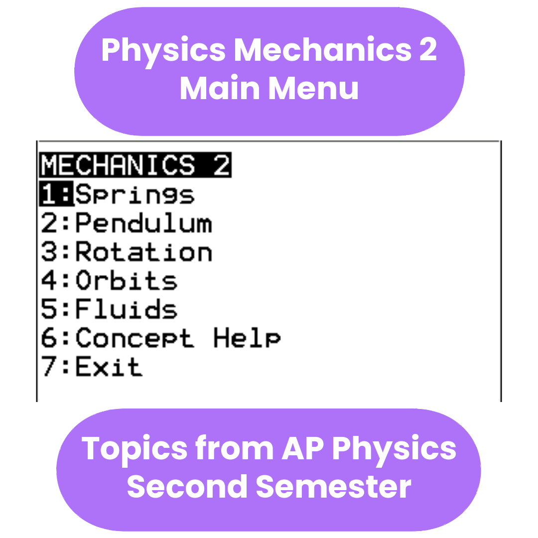 AP Physics 1 Mechanics Bundle (TI-84 Plus CE) | Units 1–8