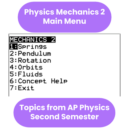 AP Physics 1 Mechanics Bundle (TI-84 Plus CE) | Units 1–8
