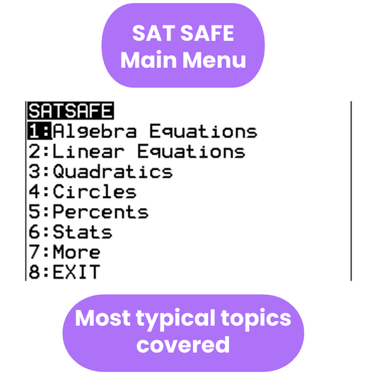 SAT Math Calculator Program (TI-84 Plus CE)