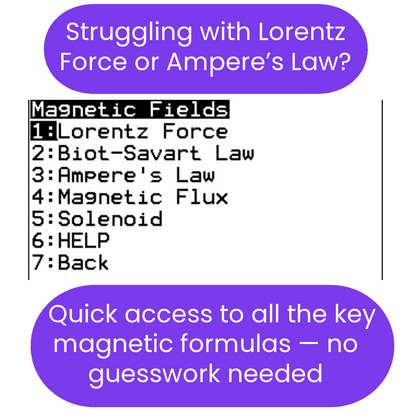 ti84 program magnetic fields
