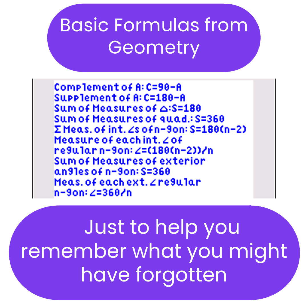 geometric formulas on a white background