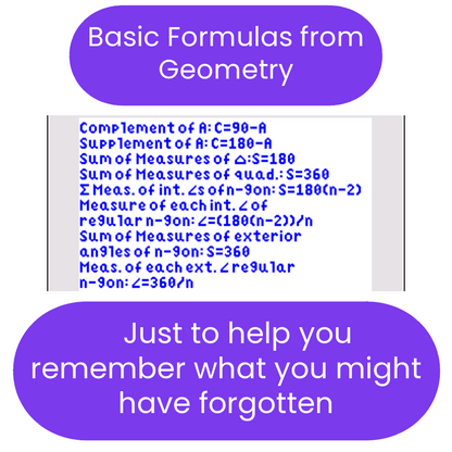 geometric formulas on a white background