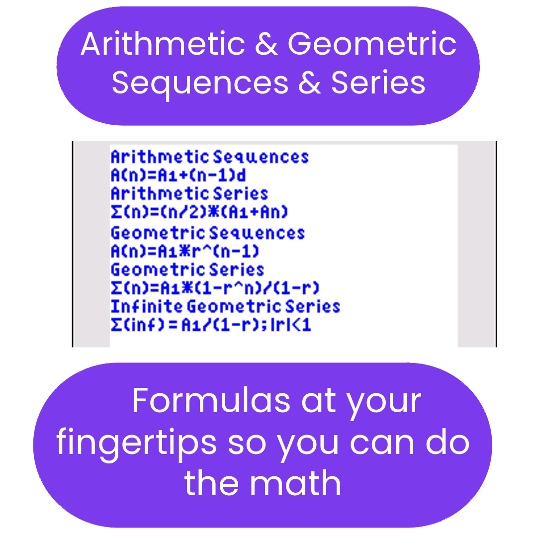 sequences and series formulas