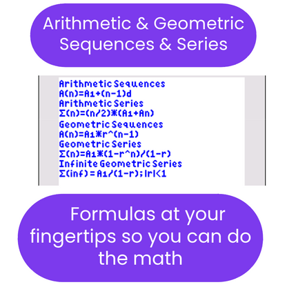 sequences and series formulas